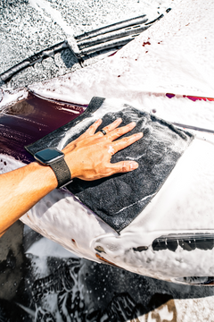 Blackline Synthetic Clay Towel – in use on a car